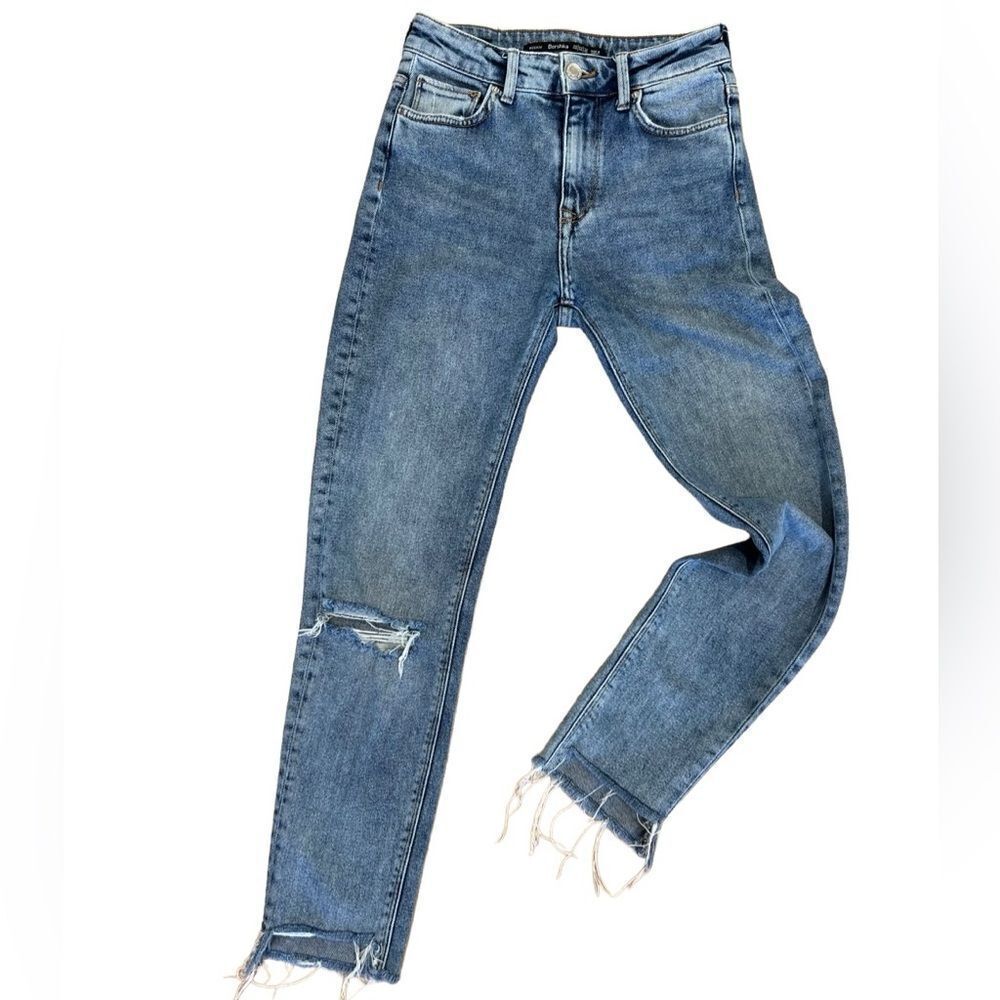 Bershka high waist jeans distressed skinny size 2